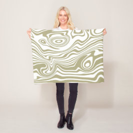 Abstrakt Marble Vågar Artwork | Fleece Blanket