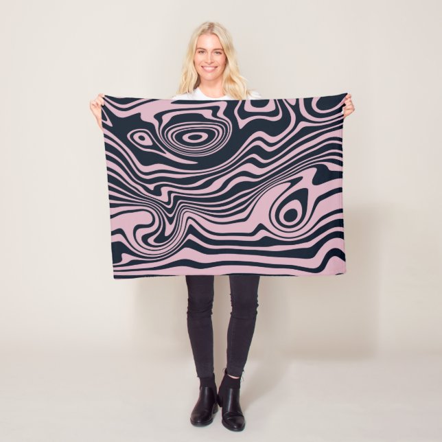 Abstrakt Marble Vågar Artwork | Fleece Blanket (På plats)