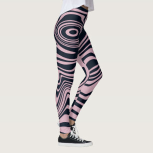 Abstrakt Marble Vågar Artwork Leggings