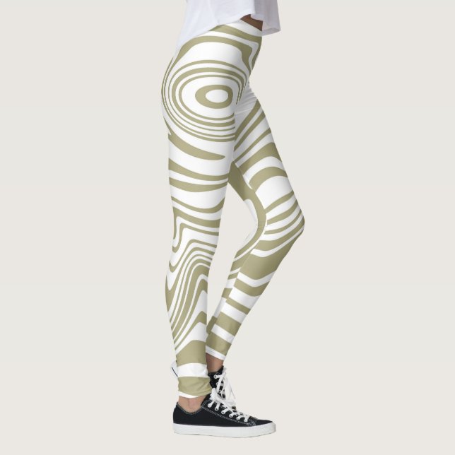 Abstrakt Marble Vågar Artwork | Leggings (Höger)