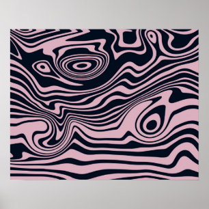 Abstrakt Marble Vågar Artwork   Poster