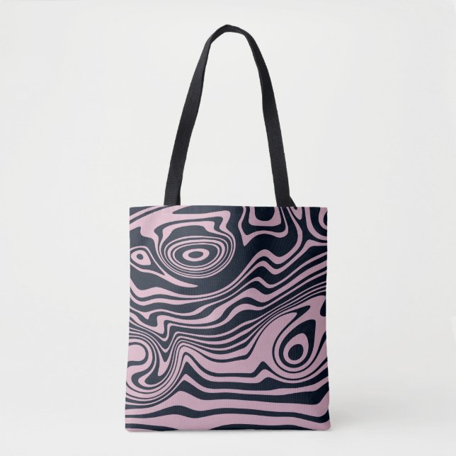 Abstrakt Marble Vågar Artwork | Tote Bag Tygkasse (Framsida)