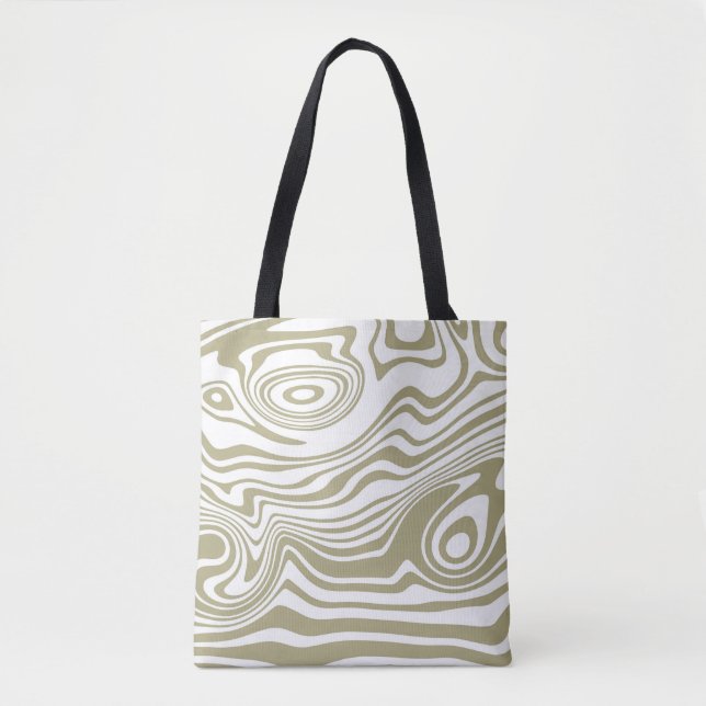 Abstrakt Marble Vågar Artwork | Tote Bag Tygkasse (Framsida)