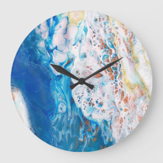 Abstrakt Marble Vågar Background Stor Klocka