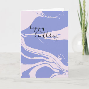 Abstrakt Marcular Art i Lavender och Rosa Birthday Kort