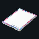 Abstrakt Marcular Art in Blue and Rosa Personlig Anteckningsblock<br><div class="desc">En levande,  livfull abstrakt utformning av marmorerade virvlar av blått och rosa akryl,  personlig med ditt namn eller ord efter eget val.</div>
