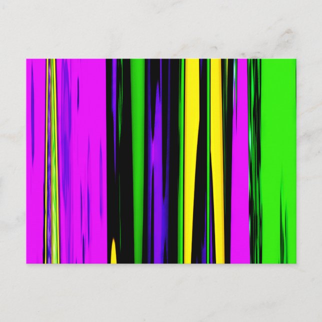 Abstrakt Mardi Gras Rand Vykort (Framsida)