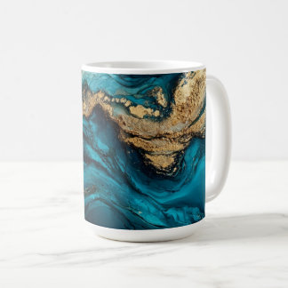 Abstrakt marin kaffemugg