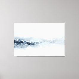 Abstrakt marin silver landskapsmodern minimalistis canvastryck