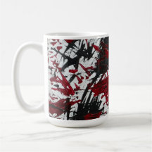 Abstrakt Marks in Black and Red