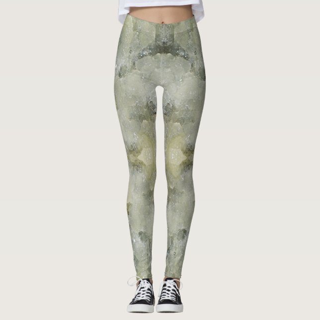 Abstrakt marmor mönster leggings (Framsida)