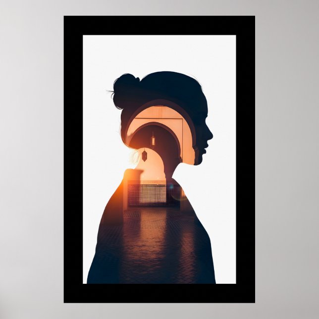 Abstrakt - marockanska dörrväggkonst poster (Framsidan)