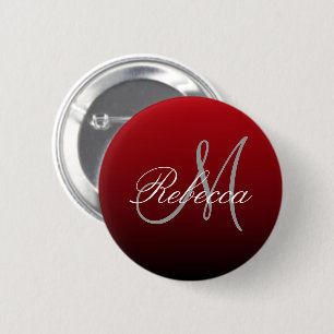 abstrakt marsala maroon grått burgundi monogram knapp