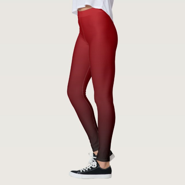 abstrakt marsala maroon grått burgundi monogram leggings (Vänster)