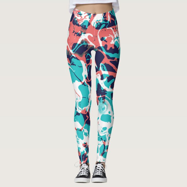 Abstrakt Marsted Papper Art Background Leggings (Framsida)