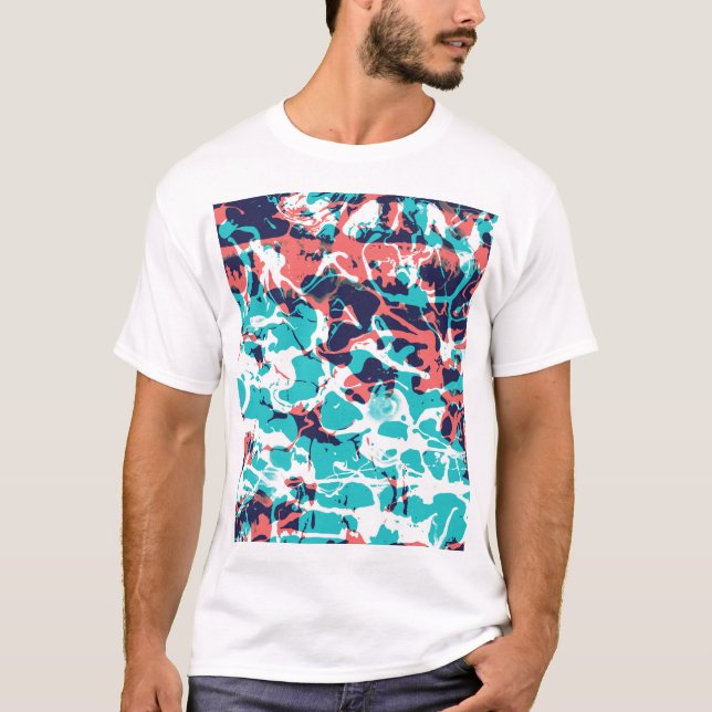 Abstrakt Marsted Papper Art Background T Shirt (Framsida)
