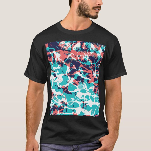 Abstrakt Marsted Papper Art Background T Shirt (Framsida)