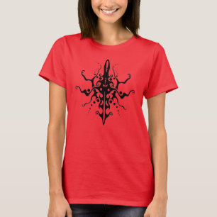 Abstrakt Mask Tribal Tattoo - black T Shirt
