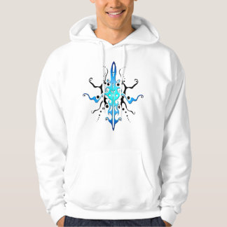 Abstrakt Mask Tribal Tattoo Design - blue Hoodie