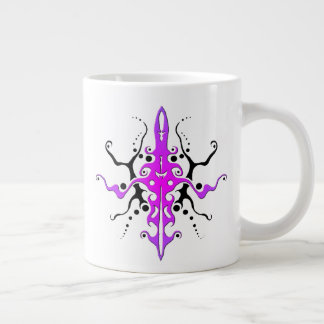 Abstrakt Mask Tribal Tattoo Design - rosa Jumbo Mugg