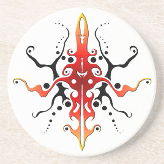 Abstrakt mask tribal tatuering design - röd underlägg