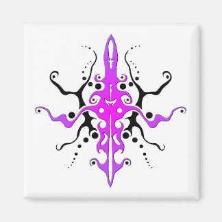 Abstrakt mask tribal tatuering design - rosa magnet