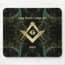 Abstrakt Masonic Monogrammed Mouse Pad