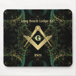 Abstrakt Masonic Monogrammed Mouse Pad Musmatta