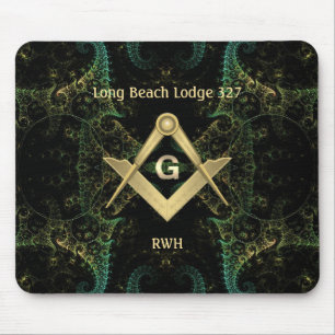 Abstrakt Masonic Monogrammed Mouse Pad Musmatta