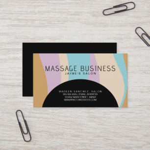 Abstrakt Massageföretag Hår Salong Designer Visitkort