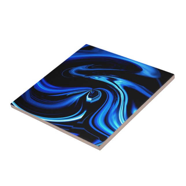 Abstrakt Matande blåval Kakelplatta (Sidan)