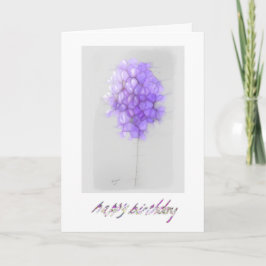ABSTRAKT MAUVE FLOWER BIRTHDAY CARD KORT