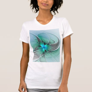 Abstrakt med blå, modern formgivning t shirt