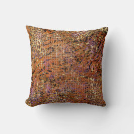 Abstrakt med blandat djur och leopard i guld kudde