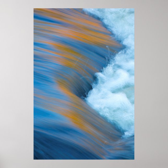 Abstrakt med blått vatten, Kanada Poster (Framsidan)