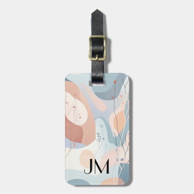 Abstrakt med dekoration av blommigt bagagebricka (Vertikal Framsida)