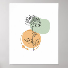 Abstrakt med enkel Chic minimalistisk Boho Stil Bl Poster
