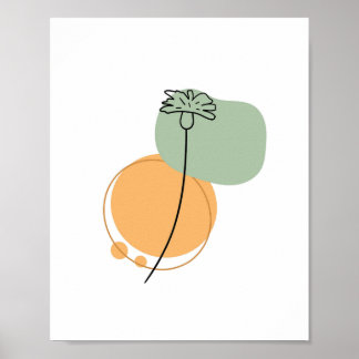 Abstrakt med enkel Chic minimalistisk Boho Stil Bl Poster