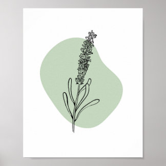 Abstrakt med enkel Chic minimalistisk Boho Stil Bl Poster