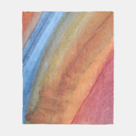 Abstrakt med enkel Elegant Blått, röd vattenfärg Fleecefilt