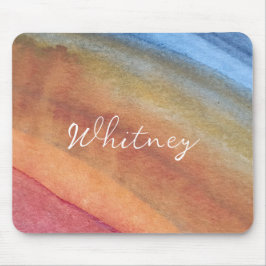 Abstrakt med enkel Elegant Blått, röd vattenfärg Musmatta