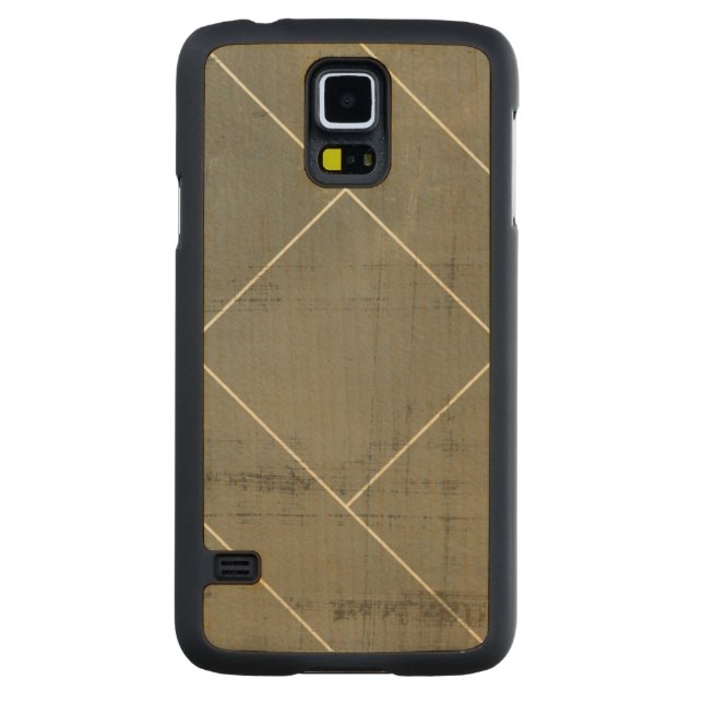 Abstrakt med geometriska former carved lönn galaxy s5 slim skal (Baksidan)