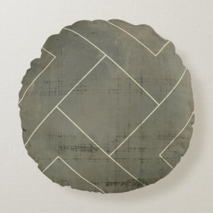 Abstrakt med geometriska former rund kudde