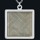 Abstrakt med geometriska former silverpläterat halsband<br><div class="desc">Trianglar,  fyrkanter och L-block. Herregud! Mönster skapades av Vision Studio som en abstraktens geometrisk modell. Vad är det för plan? Köp biet och be dina vänner diskutera!</div>