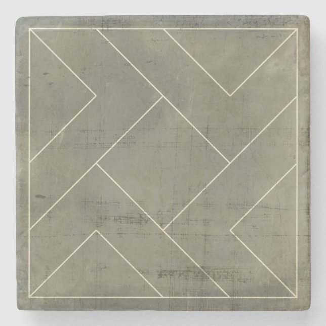 Abstrakt med geometriska former underlägg sten (Framsidan)