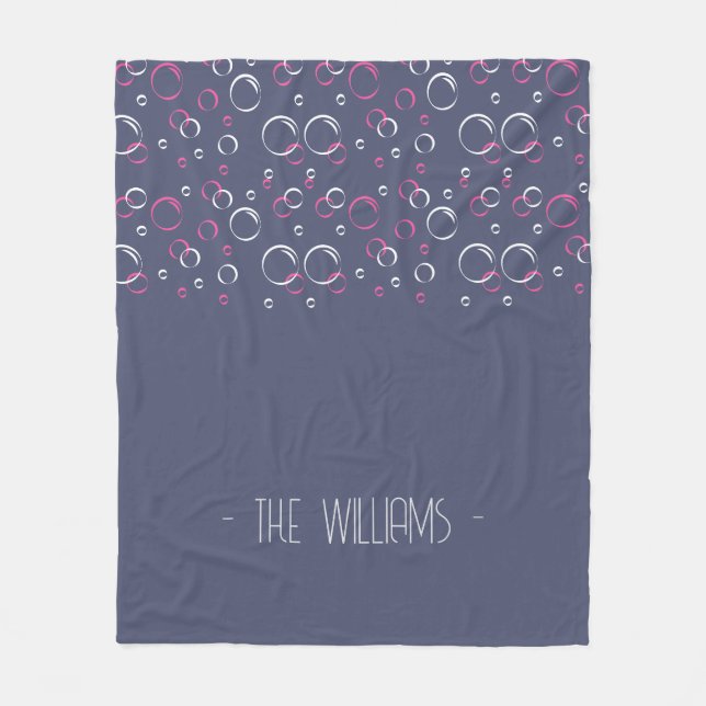 Abstrakt med monogram fleecefilt (Framsidan)