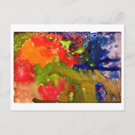 Abstrakt med orange nr 1 vykort