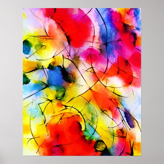 Abstrakt med regnbåge färg poster (Framsidan)