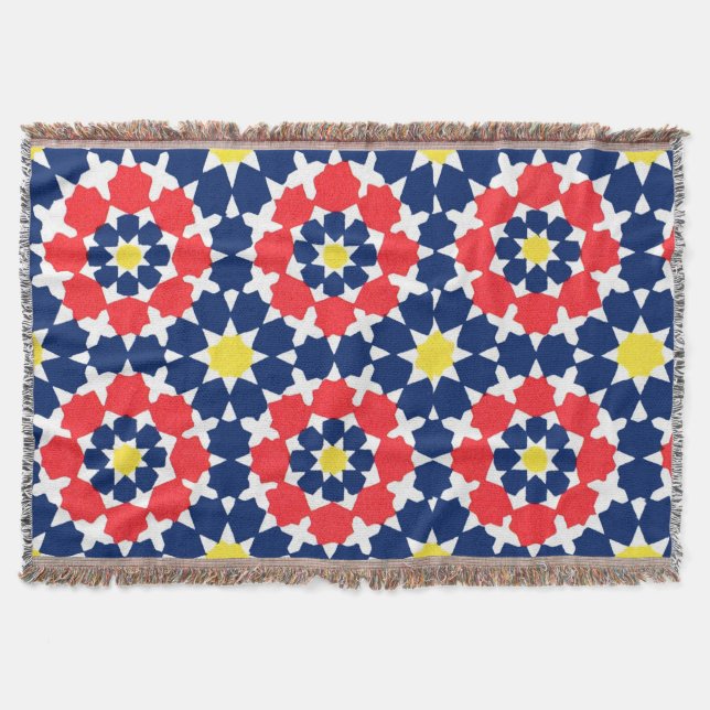 abstrakt med stjärnor och x-es filt (Framsidan)