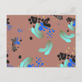 Abstrakt med vykort Färg Blobs Roligt